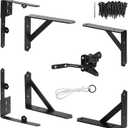 Corner Brace Bracket Anti Sag Gate Frame Hardware Kit for Wooden Fence with Latch