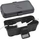 Hrensaw Small Weatherproof Electrical Connection Box(Inner 5.5 x 3 x 2.2inch),Outdoor Electrical Box,Waterproof Extension Cord Covers for Plug, Extension Cables, Holiday Lights,Black