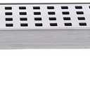 11.8" Linear Shower Drain,Rectangle Shower Floor Drain with Grate Offset Side Outlet Stainless Steel Brushed Finish