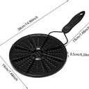 Heat Diffuser for Gas Stove,Even Heat Distribution Heat Diffuser for Glass Cooktop,Heat Diffuser for Electric Stove with Cool Touch Handle Black