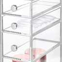 iDesign Clarity Plastic Cosmetic 5-Drawer Organizer, Jewelry Countertop Organization for Vanity, Bathroom, Bedroom, Desk, Office, 3.25" x 7" x 9.75", Clear (Set of 1)