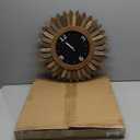 Honiway 16 Inch Wall Clocks, Rustic Wood Boho Sunburst Decorative Wall Clock Battery Operated Silent Non Ticking Farmhouse Large Wall Clocks for Living Room Kitchen Bedroom Home Decor 