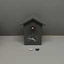 Modern Cuckoo Clock Bird Clock That Sings on Hour Coo Coo Clocks for Wall with Bird Cuckoo Clock Pendulum (Gray)