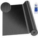 3mm Thin Diamond-Plate Rubber Flooring Roll, 2X 4 ft Waterproof Anti Slip Mat, Multi-Purpose Easy Clean Floor Protector for Garage, Laundry Room, Gym, Kennel