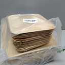 brheez Bamboo Plates Disposable Palm Leaf Plates | 10 inch bamboo dinner plates | Eco Compostable Biodegradable Plates | 10&7 Inch (50 pc)