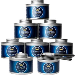 8 Pack (For Price of 6) - 6 Hour Chafing Fuel Cans, Food Warmers for Parties, Chafing Dish, Buffet Set