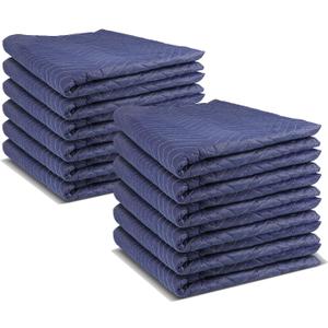 PONGHEI 12 Pack Moving Blankets 40"x 72" Heavy Duty Packing Blankets for Shipping Thick Furniture Wrapping for Moving Supplies