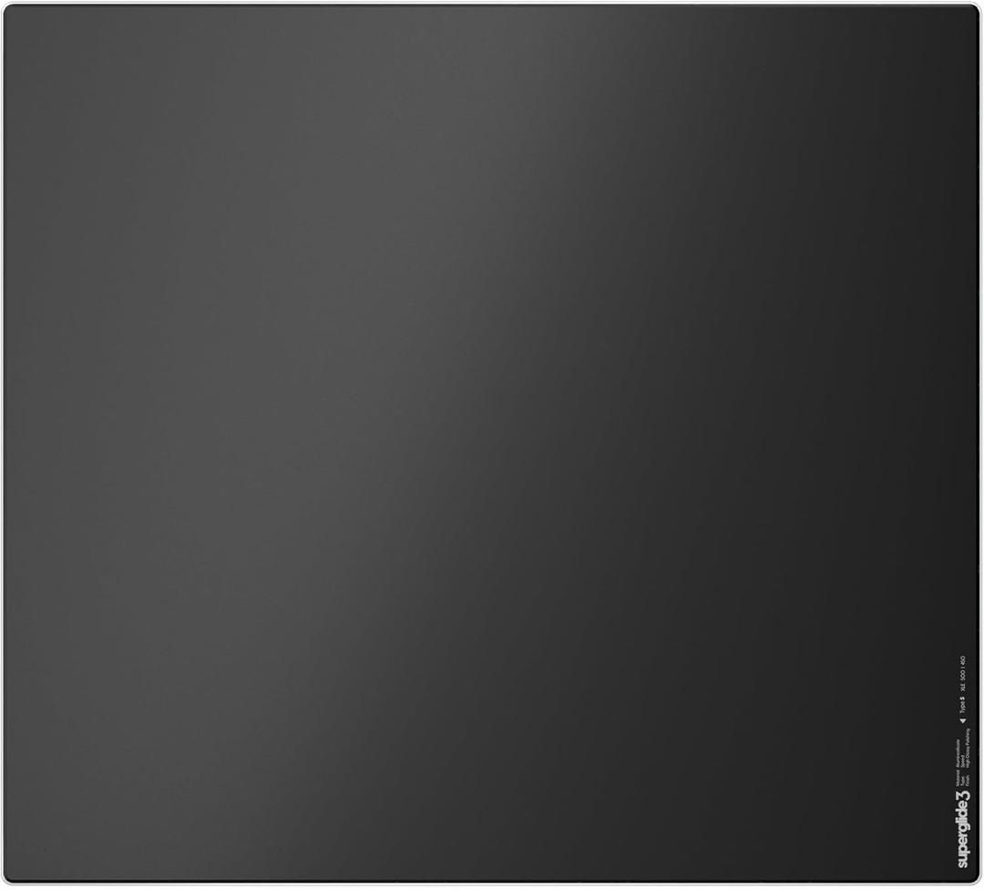 Pulsar Gaming Gears Superglide Glass Pad v3 Glass Mouse Pad, XLE, Black, 19.7L x 17.7W inches