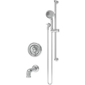 Symmons Braston Tub and Hand Shower Trim with VersaFlex Integral Diverter in Polished Chrome