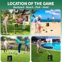 Golf Chipping Game with 2 Retractable Clubs & 9 Holes, Portable Golf Set for Adults Kids, Outdoor Indoor Sports Practice Toy Gift for Family Play Yard, Backyard, Lawn, Beach
