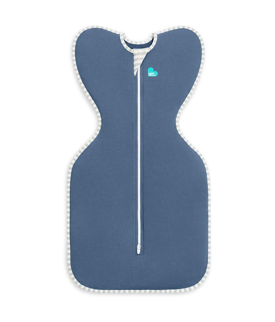 Love to Dream Swaddle UP, Baby Sleep Sack, Self-Soothing Swaddles for Newborns, Improves Sleep, Snug Fit Helps Calm Startle Reflex, New Born Essentials for Baby, 5-8.5 lbs, Denim