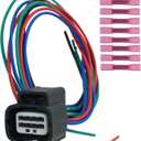 8 Wires Front Headlamp Headlight Connector Wiring Harness Pigtail Plug for 2017-2022 Honda CR-V 2018-2022 Accord Replaced OE 7283-2764