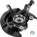 Front Left Steering Knuckle & Wheel Bearing Hub Assembly Fit for Honda CR-V CRV 2007 2008 2009, 2.4L Truck, Replace for 51216SWAA00, 45255STKA00, 44600SJKJ00, Driver Side