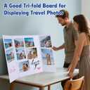 Trifold Poster Board,4 Pack 24" x 16" White Corrugated Poster Boards,Display Board,Perfect for School Projects, Science Fairs, Event Displays, and Business Presentations