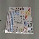 5PCS Derby Car Sticker Set-Racing Numbers, Flags, Lights, Stripes & Flame Decals - Peel & Stick Car Stickers for Derby Supplies Cars,Cool Decorations&Accessories for Your Vehicle