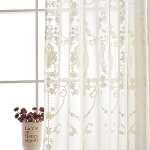 SLOW SOUL 2 Panels White European Style Sheer Curtain Embroidered Window Curtains Europe Floral Tulle for Living Room Bedroom with Rod Pocket White
Curtains 2Pcs 60x54Inc