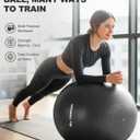 Trideer Exercise Ball for Yoga, Pilates & Fitness Stability Ball Equipment for Home Gym & Office Chair, Core & Balance Training Accessories, Physical Therapy Equipment, Quick Pump Included, 5 Sizes
