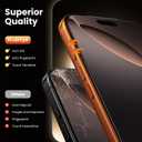 3 x Hoerrye Screen Protector for iPhone 17 Pro Max - [HD Clear][Easy Installation] Case Friendly,Tempered Glass 9H Hardness Shatterproof,Anti Fingerprint,Bubble Free,2 Pack