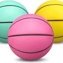 5" Mini Foam Basketballs for Mini & Over The Door Hoops, 3 Pack Replacement Balls for Kids Toddler Beach Indoor Outdoor Sport Game Gift Set (Pink)
