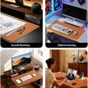 YSAGi Leather Desk Pad Protector, Office Desk Mat, Large Mouse Pad, Non-Slip PU Leather Desk Blotter, Laptop Desk Pad, Waterproof Desk Writing Pad for Office and Home (Brown,55" x 24")