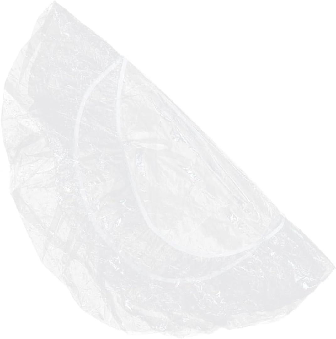 Round Elastic Tablecloth with Flannel Backing Transparent Fitted Cover for Home Parties and Events Reusable and Easy to Clean Table Protector