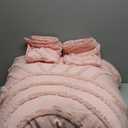 ENJOHOS Pink Full Comforter Set for College Girls - Full Size Boho Tufted Rainbow Comforter, 3 Pieces Rainbow Bedding for All Season, Lightweight Soft Microfiber Comforter with 2 Pillowcase