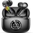 Wireless Earbuds Bluetooth 5.4 Headphones Bass Stereo, Ear Buds with ENC Noise Cancelling Mics, Earphones with 48H Playtime & LED Display, IP7 Waterproof, for Android iOS