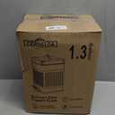 CEROELDA Small Trash Can with Lid-5L/1.3 Gal, Stainless Steel Outdoor Dog Poop Garbage Can-Farmhouse Retro Metal Waste Bin w/Step Pedal for Bathroom Bedroom Office-Soft Close-White