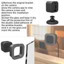 2 Pack Window Mount for Blink Mini 2, Blink Mini 2K+ (Newest Model) Camera, Adhesive Camera Holder for Blink Camera Indoor Window Glass Monitoring (Black)
