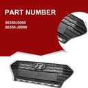 SecosAutoparts Front Upper Grille Compatible with Hyundai Accent 2018-2020 Replace# 86350J0000