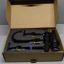 Bathroom Faucets for Sink 3 Hole, Hurran Matte Black Bathroom Sink Faucet with Pop-up Drain and Supply Lines, Stainless Steel Lead-Free Widespread Faucet for Vanity RV Farmhouse, 2 Pack