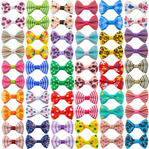 QingHan Dog Hair Bows Small Puppy Clips for Pet Grooming Accessories Doggy Gifts 60Pcs (30 Pairs)