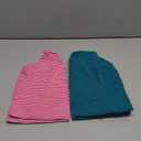 WEONE Dog Summer T-Shirts Striped Cotton Vest,Pet Breathable Soft Basic Clothes for Small Medium Larg Boy Girl Dogs,XL (Green+Pink(1 Pack include 2 pcs))