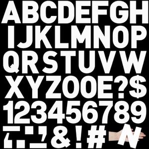 184 Pcs Large Vinyl Letter Sticker 6" Big Alphabet Number and Symbol Sticker Self Adhesive Removable Letter Decal for Christmas Bulletin Board Classroom Decor Poster Window Door Mailbox (White)