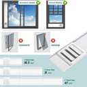 Daisypower Dryer Vent Window Kit, Adjustable Window Vent Kit with Outdoor Dryer Vent Cover,4 Inch Hood for Exhaust Ventilation