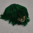 Sallcks Mens Mullet Wigs Green Curly 70s 80s Retro Cosplay Costume Wig Metal Rocker Disco Fancy Show Wigs