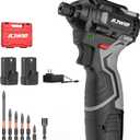 Cordless Impact Driver Kit 16.8V Max Torque 140Nm105ft-lbsHigh Rotation Electric Impact Driver Brushless Motor Continuously Variable Rechargeable 1/4" impact driver 2.0Ah Batteries