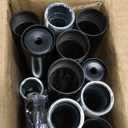 Curtain Rods for Windows 72 to 144 Inches, Adjustable 1 Inch Black Curtain Rod for Outdoor Indoor, Modern Heavy Duty Drapery Rod, Room Divider, All Metal, Easy Install