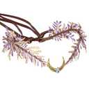 MOSTORY Purple Moon Fairy Crown - Forest Elf Crown Elven Headpiece Woodland Leaf Circlet for Renaissance Faire Accessory Women Halloween Party Elf Cosplay (Gold-pueple)