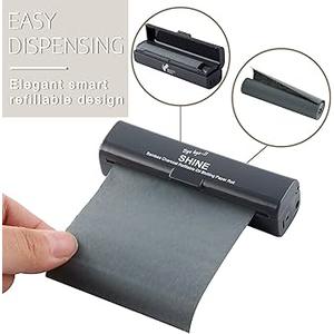 Natural Oil Blotting Paper Roll, Refillable Compact Dispenser No Shine Sheets, Absorb Excess Shine on Face or Scalp Instantly, Men and Women Facial Skin Care or Make Up Must Have (Bamboo Charcoal)