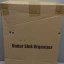 Under Sink Organizer, 2 Packs 2 Tier Under Sink Organizers and Storage, Slide out Pull out Cabinet Organizer Shelf, Metal Sliding Drawer for Kitchen Bathroom Pantry Cabinet Closet Organization Rack (Black)