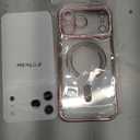 YTanazing Clear Glitter Diamond for iPhone 17 Pro Max Magnetic Case Women [Compatible with MagSafe],Luxury Plating Shiny Bling Rhinestones Soft Bumper Clear Phone Case with Camera Protector, Pink