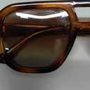 livho Trendy Polarized Square Aviator Sunglasses Women Men Square Eyewear Frame, Retro Sun Glasses for Women Men 2025 Shades, Brown Tortoise