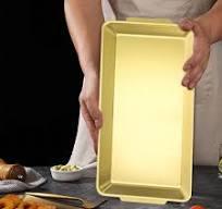 TIMCORR 2Pcs Food Serving Tray Set,12.6" 304 Stainless Steel Gold-Plated Rectangular Serving Platters with Slightly Raised Edges,Mirror Finish,Ideal for Desserts,Snacks,and Party Catering