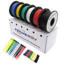 Fermerry 16 AWG Stranded Wire Spool 10ft Each 6 Colors Flexible 16 Gauge Silicone Hook up Wire Kit Electrical Tinned Copper Wire