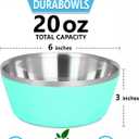 Stainless Steel Insulated Bowls for Kids and Adults - Set of 4-20 Oz Double Wall Metal Bowls for Ice Cream, Soup, Cereal, Snack, Rice Dish, Camping (Assorted 2 (Navy, Green, Teal Blue, Coral))