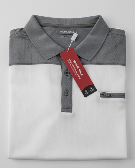 WORK IDEA Men's Polo Shirt Short Sleeve Breathable Work Shirts Golf Polo Tennis T-Shirt Tops 3XL