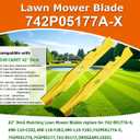 SummerCool 42" Mower Blades Replacement for Cub Cadet ZT1-42 XT1-LT42 ZT1-42E ZTS1-42 XT2-LX42 42 Inch Decks Mowers,742P05177A-X Mulching Mower Blades (2 Pack)
