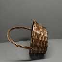 Wicker basket with handle