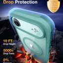 Diaclara Magnetic Designed for iPhone Air Case Full Body Bumper,[Compatible with MagSafe] Military Drop Proof Cover with Built-in Touch Sensitive Anti-Scratch Screen Protector for iPhone 17 AirGreen